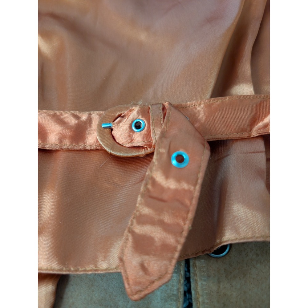 Scully Mens Tan Suede Leather Fringe Western Vest Orange Lining Globe Buttons 12 - Picture 6 of 7